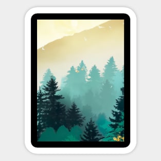 Foggy Forest Sticker